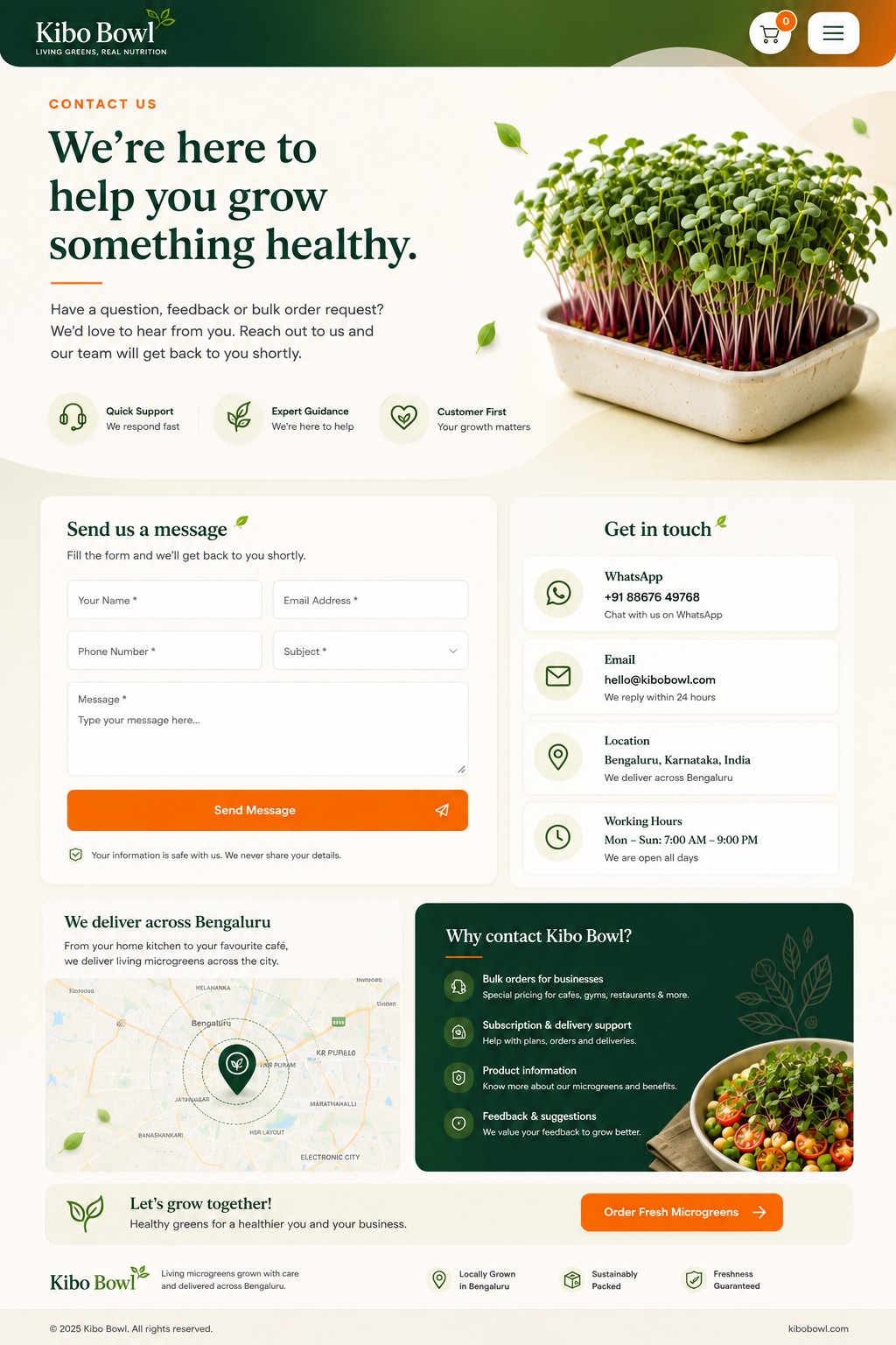 Kibo Bowl contact page reference